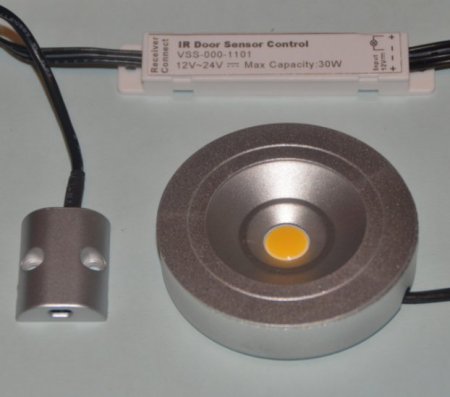 (image for) 3w LED Cabinet Light and IR Door Sensor Kits