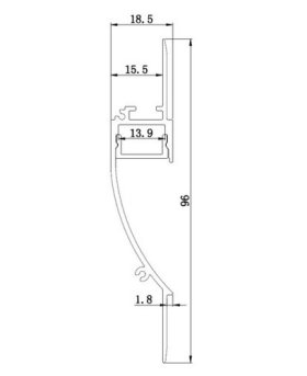 Plaster In Profile- Wall Washing 3m